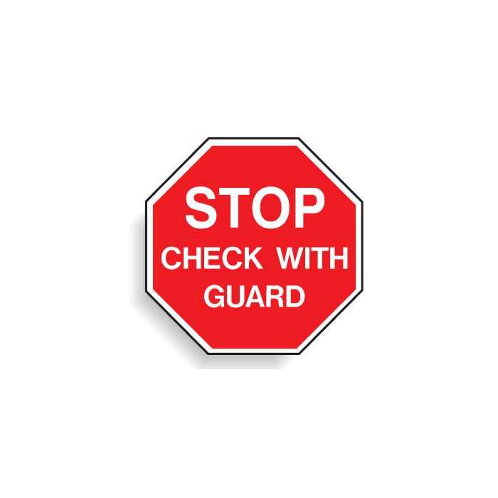 Multi Worded Stop Signs - Stop Check With Guard