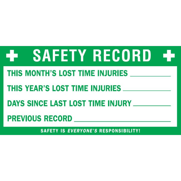 First Aid Signs - Safety Record
