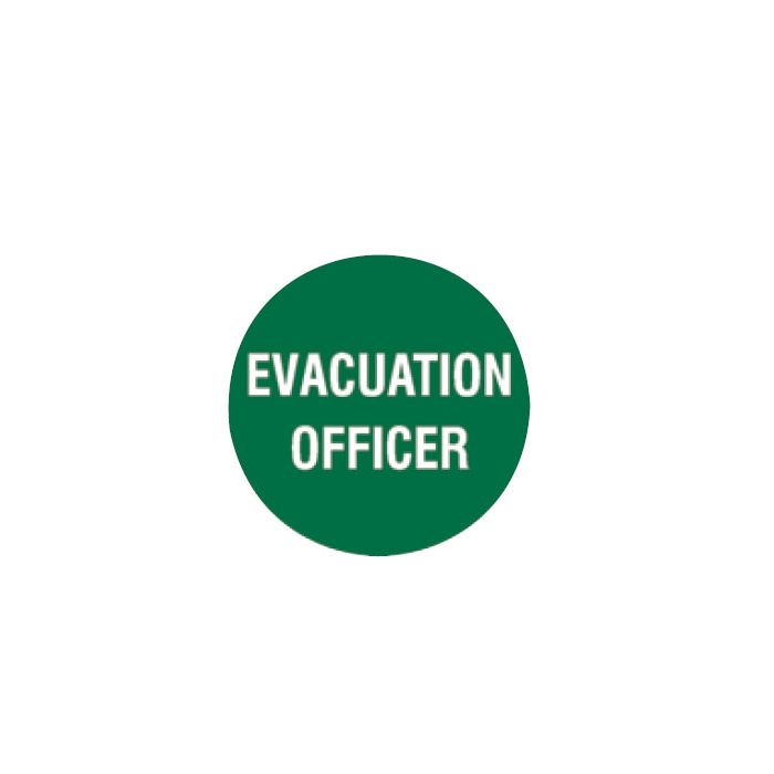 Fire Hard Hat Labels - Evacuation Officer