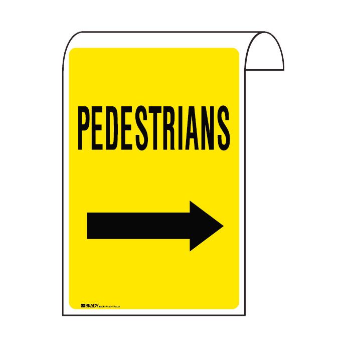 Scaffolding Safety Signs - Pedestrians Right Arrow