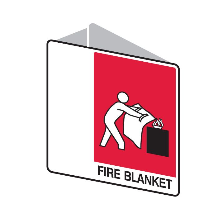 Double Sided Fire Signs - Fire Blanket