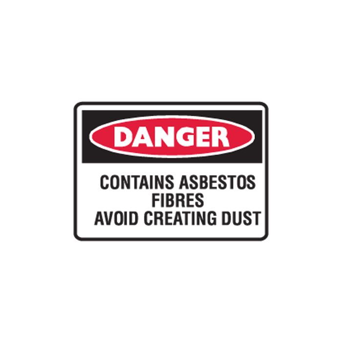 Small Labels - Contains Asbestos Fibre Avoid Creating Dust