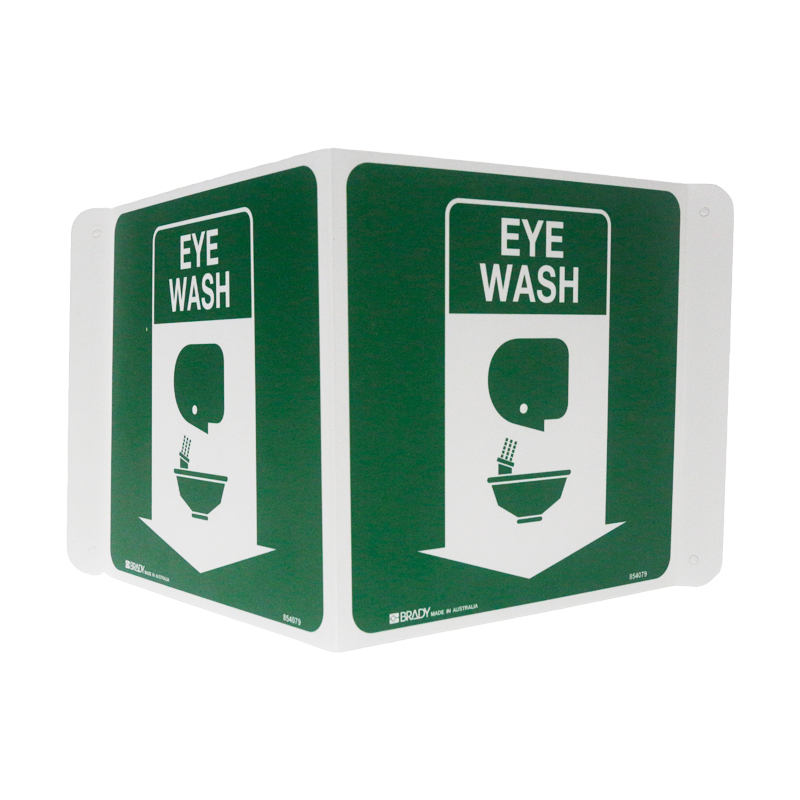 3D Emergency Information Projecting Sign - Eye Wash (with Picto) - 250mm x 175mm POLY