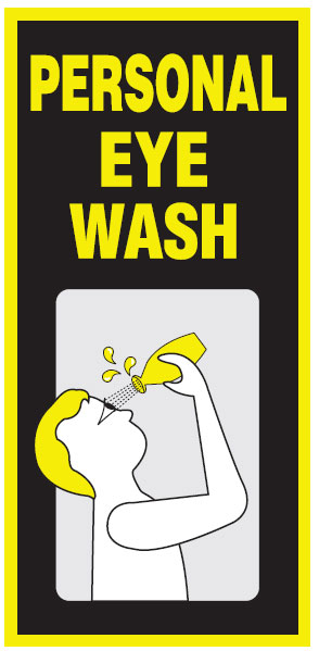 Luminous Eyewash & Safety Signs - Personal Eye Wash