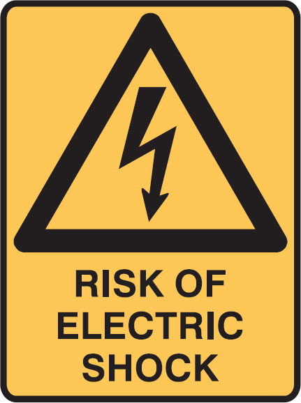 Small Labels - Risk Of Electric Shock