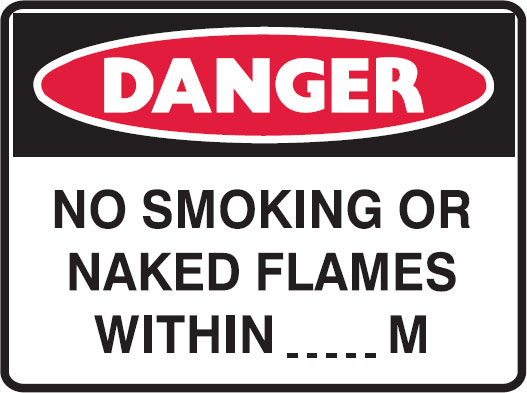 Danger Signs - No Smoking Or Naked Flames WithinM