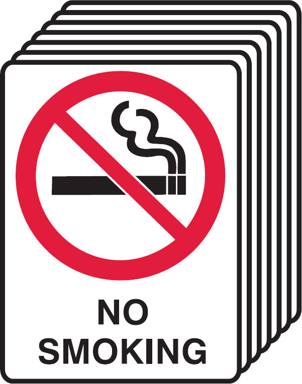 7 Pack Safety Signs  - No Smoking