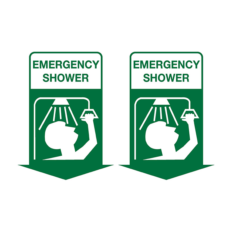 3D Emergency Information Projecting Sign - Emergency Shower (with Picto) - 250x175mm POLY