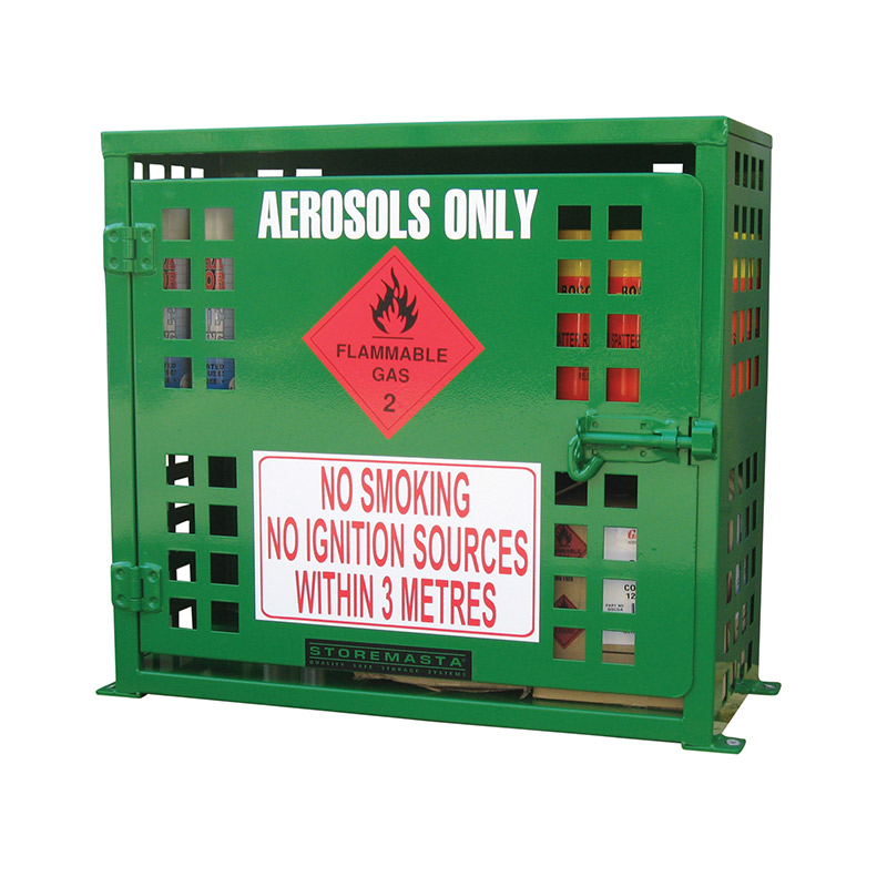 Paint Spray Can Aerosol Storage Cage 72 Can Capacity Green