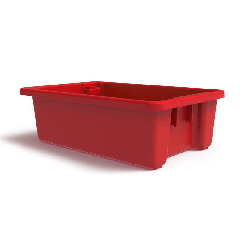 Stack & Nest Plastic Crate Tub 32L Red