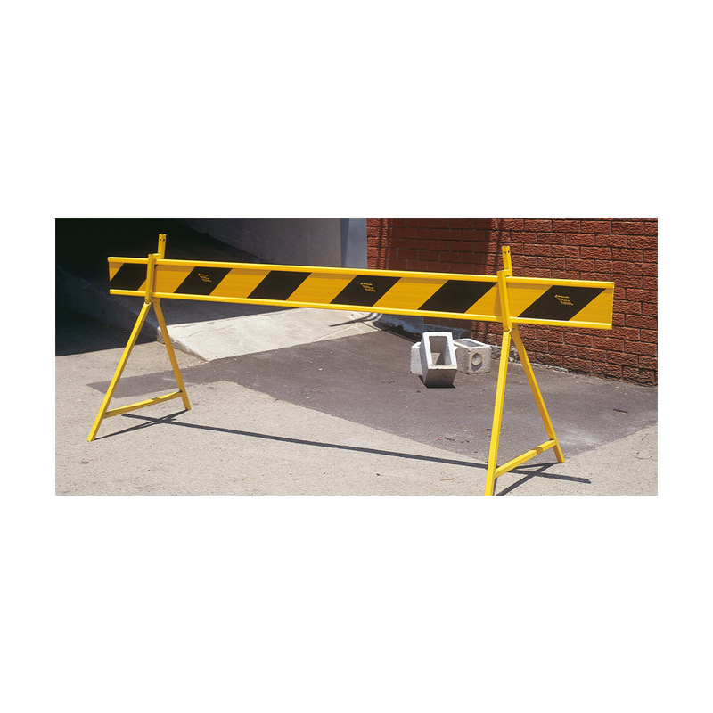 Road Block Barrier Board with Reflective Yellow and Black Stripes 2.5m