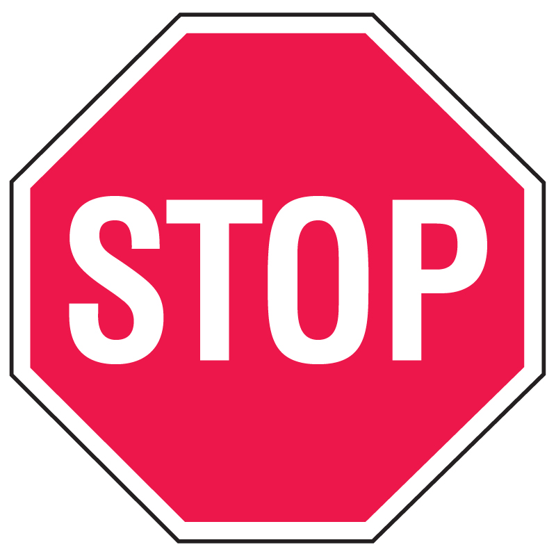 Regulatory Sign - R1-1A Red Stop Sign, Class 1, Aluminium, 600mm (W) x 600mm (H)