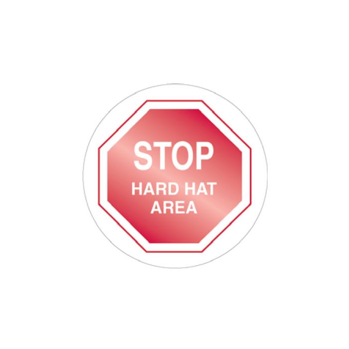 Safety Floor Marker - Stop Hard Hat Area