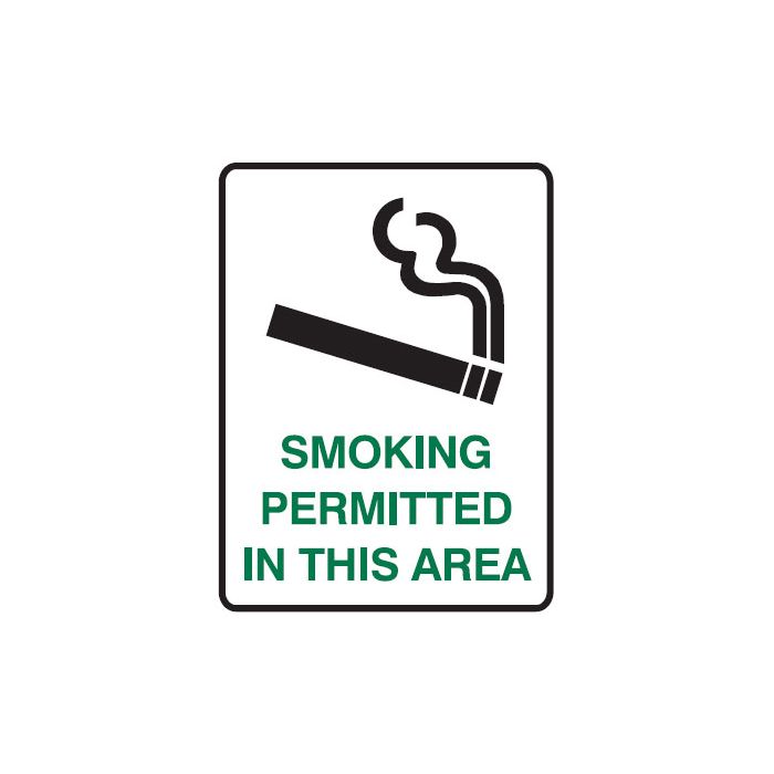 No Smoking Signs - Smoking Permitted In This Area