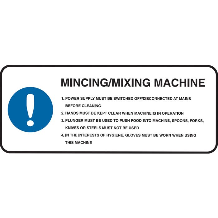 Kitchen Signs - Mincing/Mixing Machine
