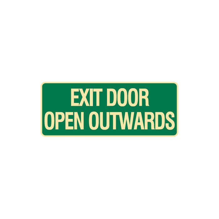 Exit/Evacuation Signs - Exit Door Open Outwards