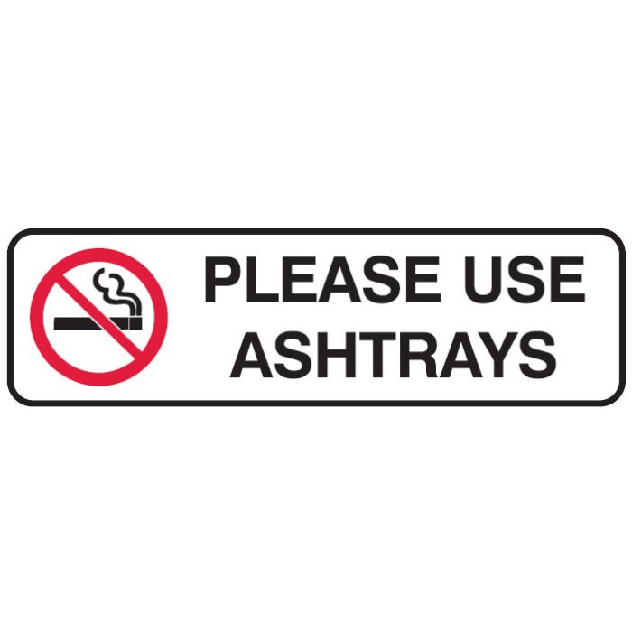 Mini Graphic Signs - Use Ashtrays