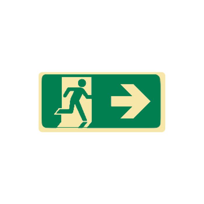 Exit/Evacuation Signs - Running Man Right Arrow