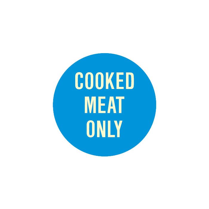Kitchen & Food Safety Signs - Cooked Meat Only