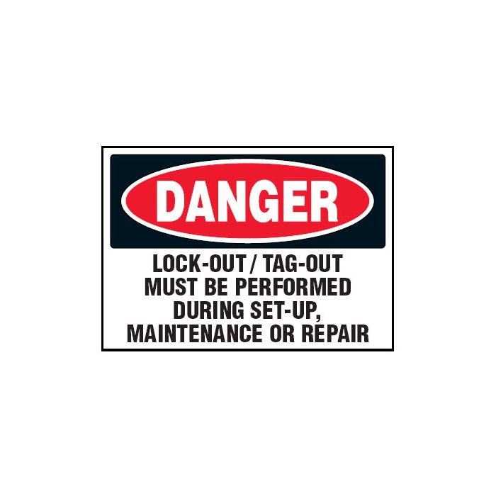 Arc Flash & Lockout Labels - Lock-Out/Tag-Out Must Be Performed