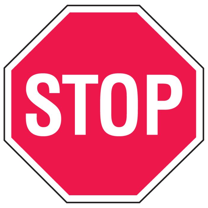 Regulatory Red Stop Sign Aluminium for Traffic Control 600x600mm 