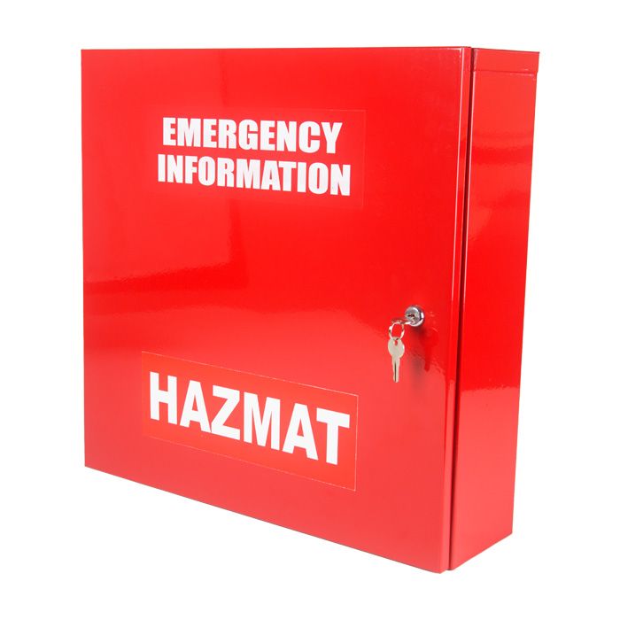 Cabinet - Emergency Information Hazmat - Red - Large-main