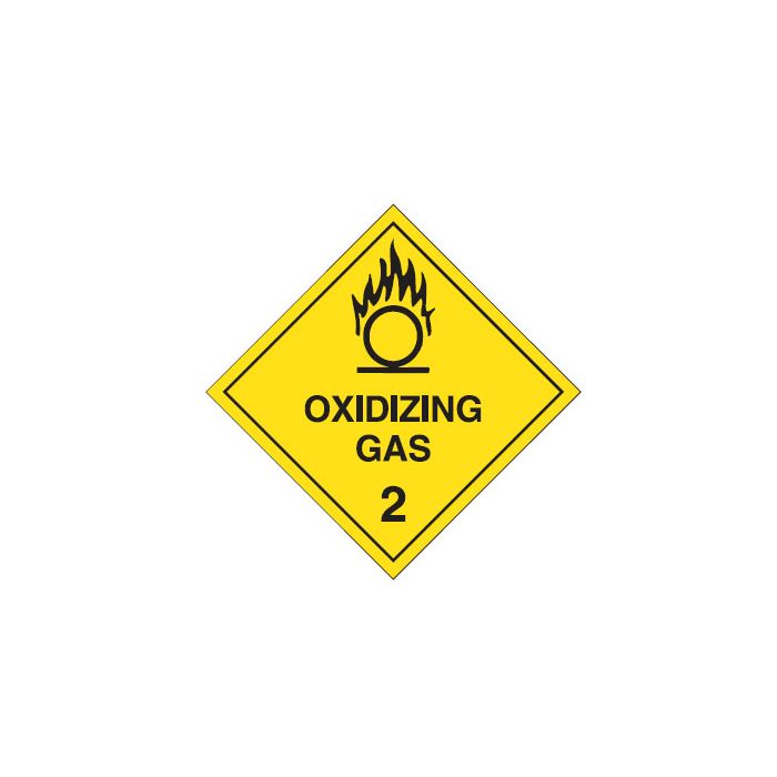 Hazardous Material Placards, Label - Oxidising Gas 2