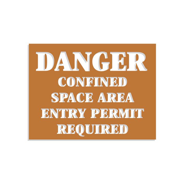 Confined Space Stencils - Area Entry By Permit Required