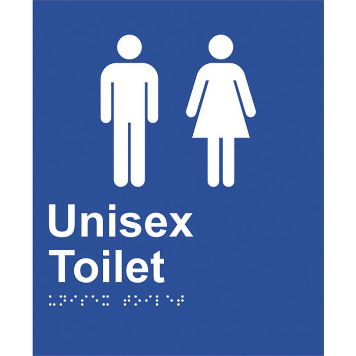 Braille Sign - Unisex Toilet 