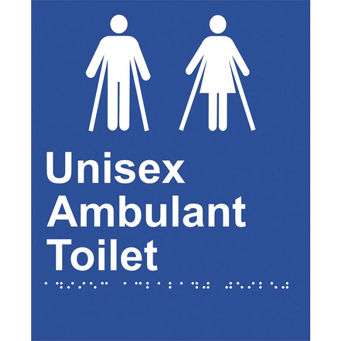 Braille Sign - Unisex Ambulant Toilet