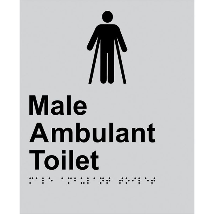 Braille Sign - Male Ambulant Toilet 