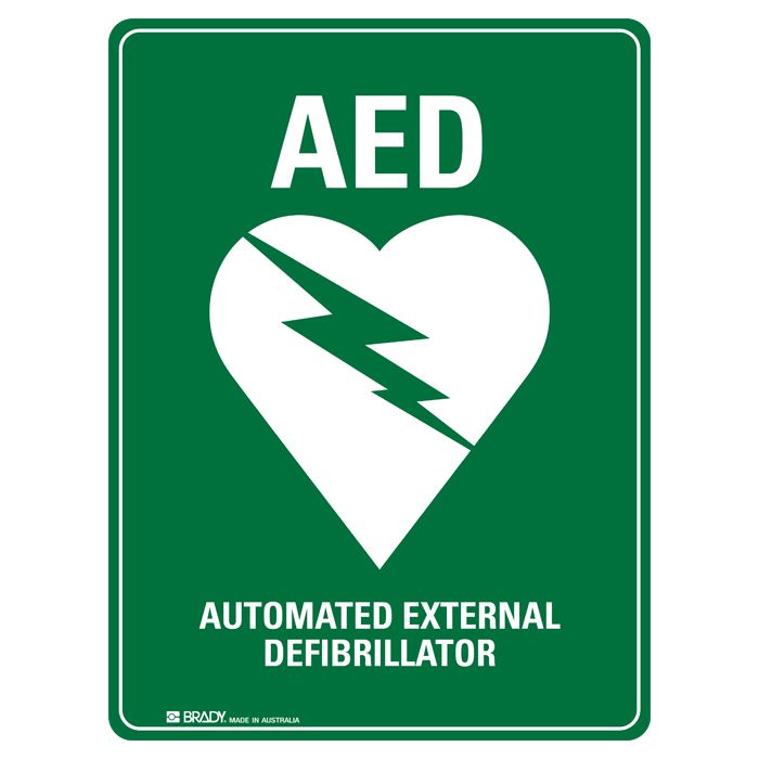 AED Sign Polypropylene 225 x 300