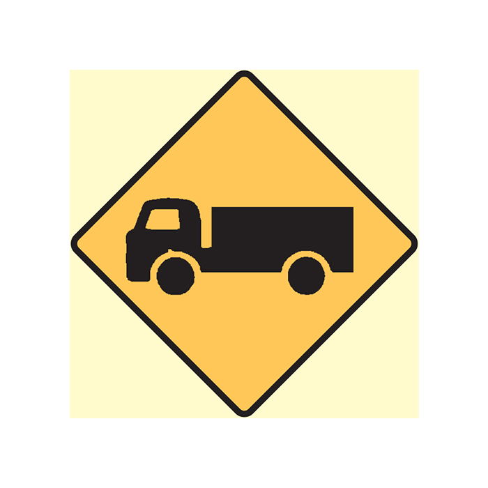 Traffic Information Signs - Truck Crossing Left Pictorial