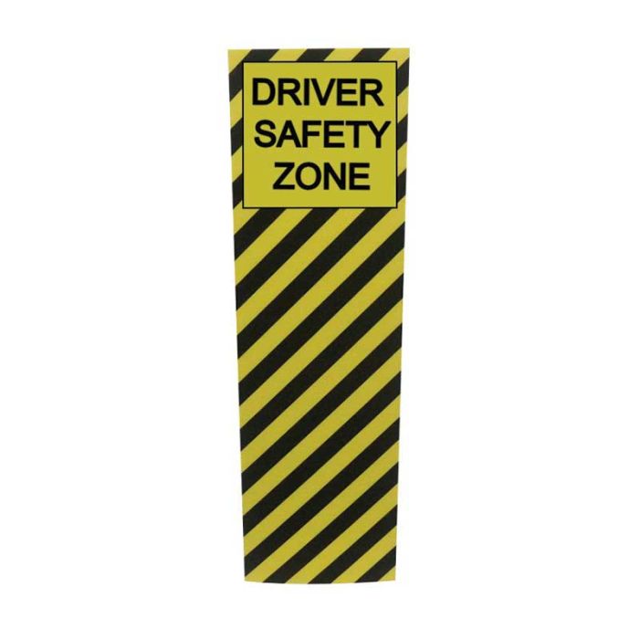 Bollard Signs - Driver Safety Zone, Flute, 270 x 1000mm