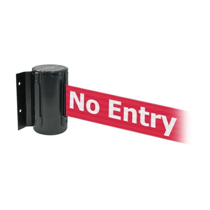 Wall Mount Barrier Units - 2.3m, Red/White No Entry