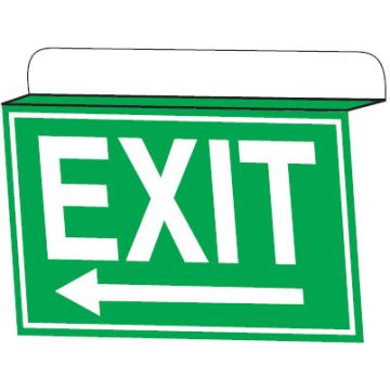 Drop Ceiling Double Faced Signs - Exit W/ Right Arrow