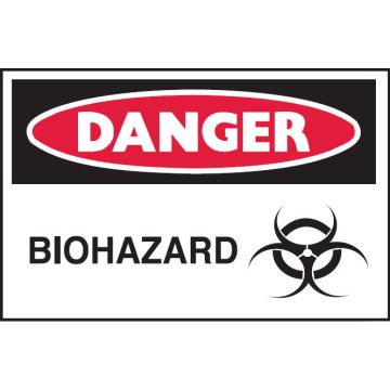 Graphic Safety Labels On A Roll - Biohazard W/Picto