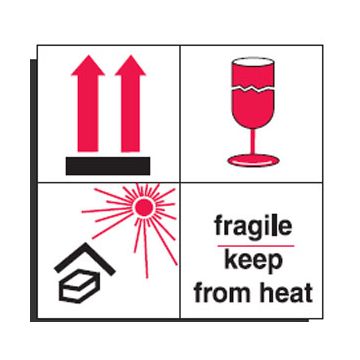 Shipping Labels - Fragile Keep From Heat