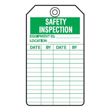 Equipment Servicing Tags - Safety Inspection