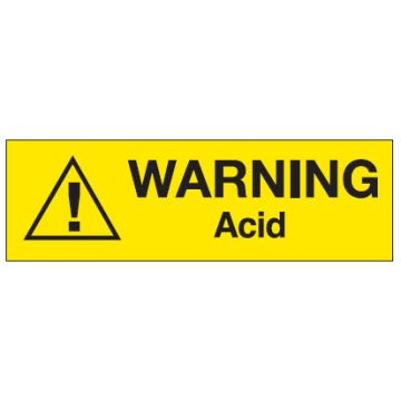 Pipe Warning Markers - Warning Acid