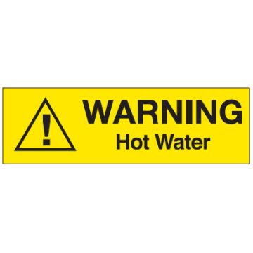 Pipe Warning Markers - Warning Hot Water