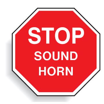 Multi Worded Stop Signs - Stop Sound Horn