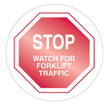 Safety Floor Marker - Stop Watch For Forklift Traffic
