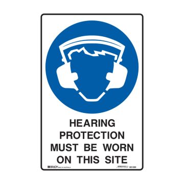 Building Construction Signs - Hearing Protection Must Be Worn On This Site