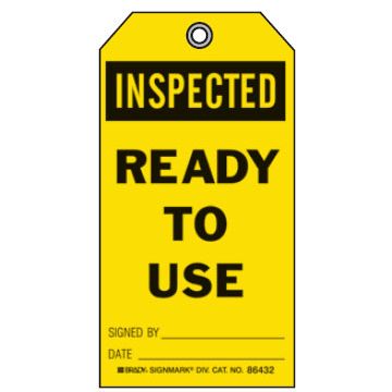 Graphic Safety Tags - Inspected Ready To Use