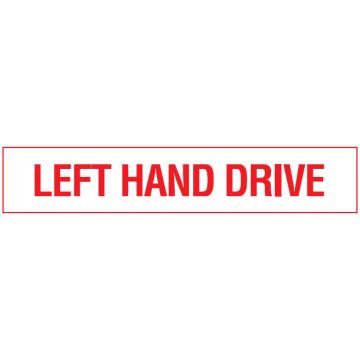 Vehicle Safety Reminder Labels - Left Hand Drive