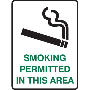 Small Labels - Smoking Permitted In This Area