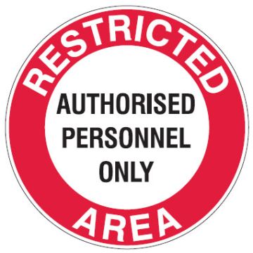 Safety Floor Marker - Authorised Personnel Only