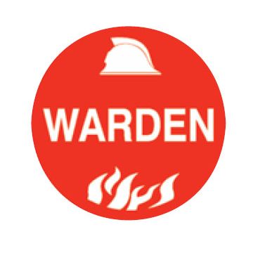 Fire Hard Hat Labels - Warden