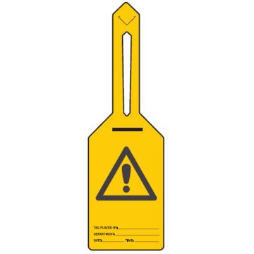 Self Locking Safety Tags - Warning Symbol